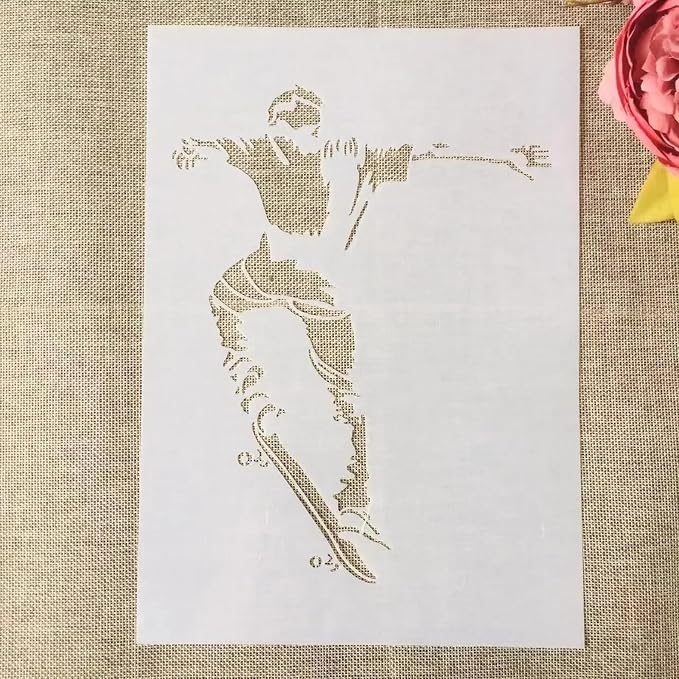 TIAMECH A4 Reusable Skateboarding Sports Stencil - Image 2