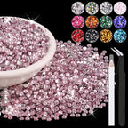 8000PCS 3mm Resin Rhinestones in Bulk, Bedazzling Flatback Crystals Rhinestones by BELLEBOOST