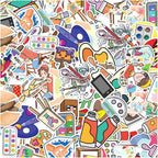 Cute Cartoon Art Supplies Vinyl Stickers Pack by rabowa