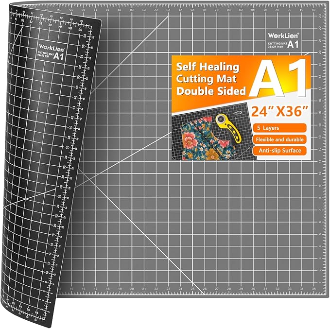 WorkLion Self Healing Cutting Mat 24''x36'': Double-Sided 5-Ply Craft Cutting by WORKLION