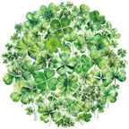 50Pcs Lucky Four Leaf Clover Stickers Transparent Aesthetic Green Leaf Stickers - Image 6