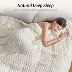 Wemore Fleece Weighted Blanket for Adults, Dual Sided Cozy Soft Sherpa Heavy - Image 3