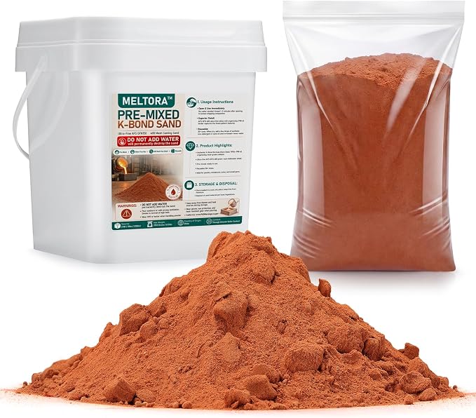 MELTORA 6.5 lb Oil-Bonded K-Bond Pre-Mixed Casting Sand, Fine 400 Mesh Foundry by Unknown