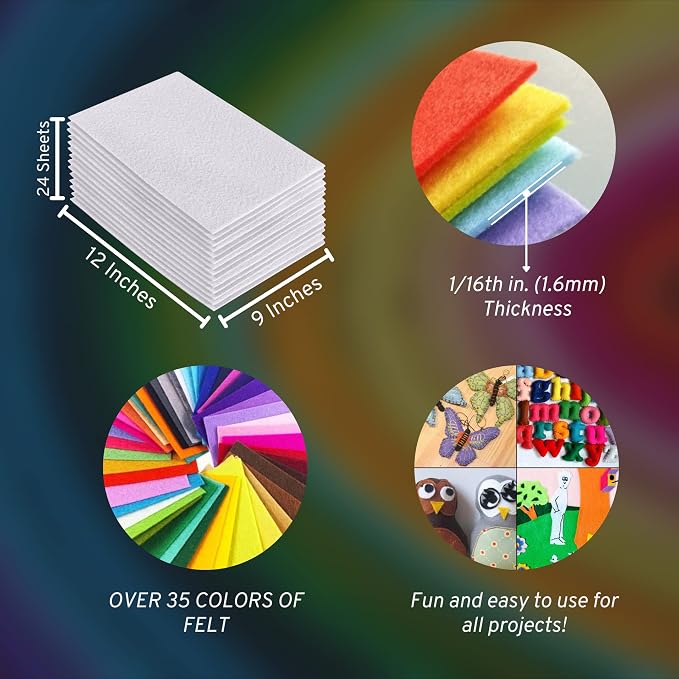 FabricLA Acrylic Felt Sheets for Crafts - Image 3