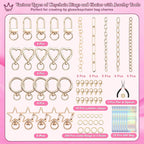 Modacraft 475 Pcs Gold Charms Lip Gloss Keychain Making Kit - Image 3