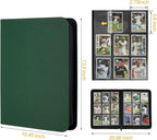 360 Cards Ringless 9-Pocket Side Loading Trading Card Binder, PU Zipper Fixed - Image 2