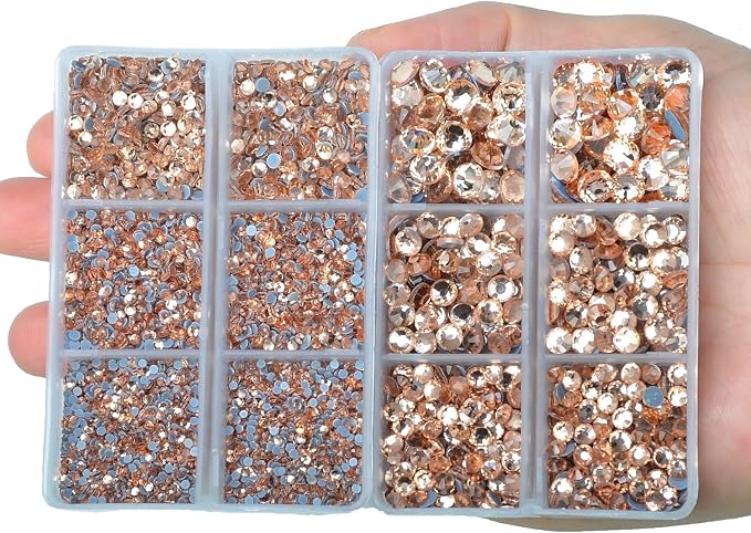 10000Pcs 2-Boxes Mixed Size Hot Fix Round Crystals Gems Glass Stones Hotfix - Image 4