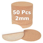 Self-Adhesive Cork Sheets for DIY Coasters, 4 Inch Round, Round Backing Cork by KITLAB