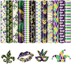 HTVSTD Mardi Gras Heat Transfer Vinyl 10Sheet 12×10in Iron on Vinyl | by CraftingEveryday