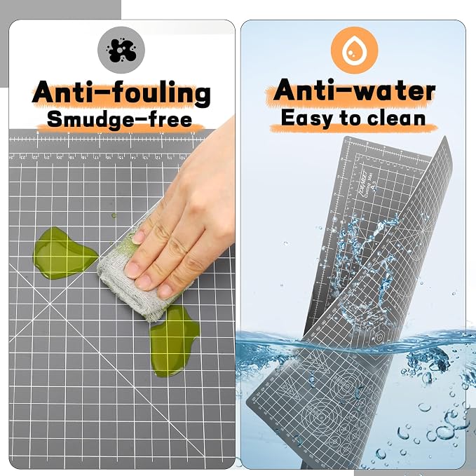 Premium 10 Pcs Self Healing Cutting Mat 18'' x 12'', A3 Non-slip Sewing Mat - Image 5