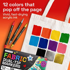 ARTISTRO 12 Dual-Tip Fabric Markers - Image 3