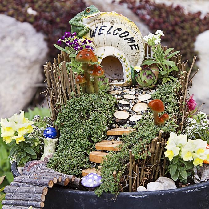 3pcs Resin Mushroom Miniature Fairy Garden Decoration Accessories Sculptures - Image 6
