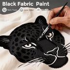 Nicpro Black Fabric Paint with Pump, 33.8 fl oz Large Fabric Paint - Image 3