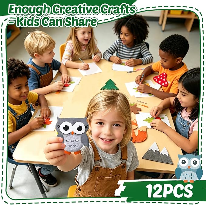 CiyvoLyeen Woodland Animals Craft Kit Kids DIY Crafting and Sewing Set Woodland - Image 6