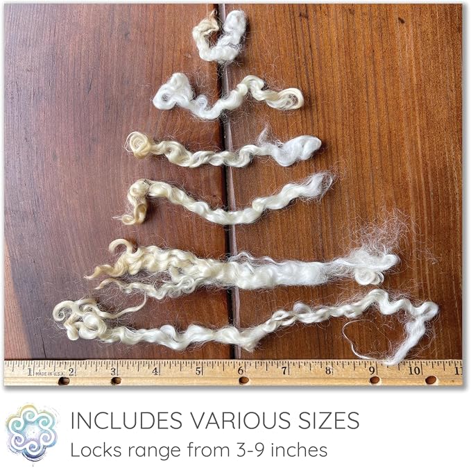 WENSLEYDALE Wool Locks. Organic Natural White Wool Fiber - Image 4
