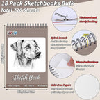 18 Pcs Sketch Book Bulk 9 x 12 In 720 Sheets Top Spiral Bound Sketch Pad - Image 2
