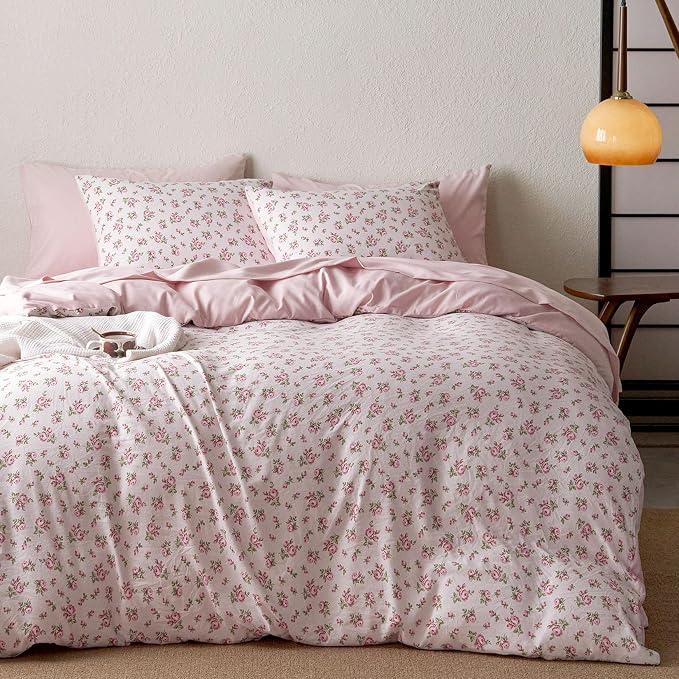 Wake In Cloud - Coquette Duvet Cover Set, Floral Cottagecore Flower Shabby Chic - Image 3