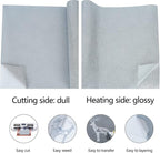 guangyintong Heat Transfer Vinyl Glitter Silver HTV Rolls, Glitter HTV Vinyl - Image 4