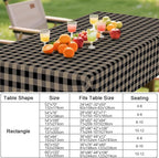 Smiry Rectangle Table Cloth, Waterproof Vinyl Tablecloth - Image 7