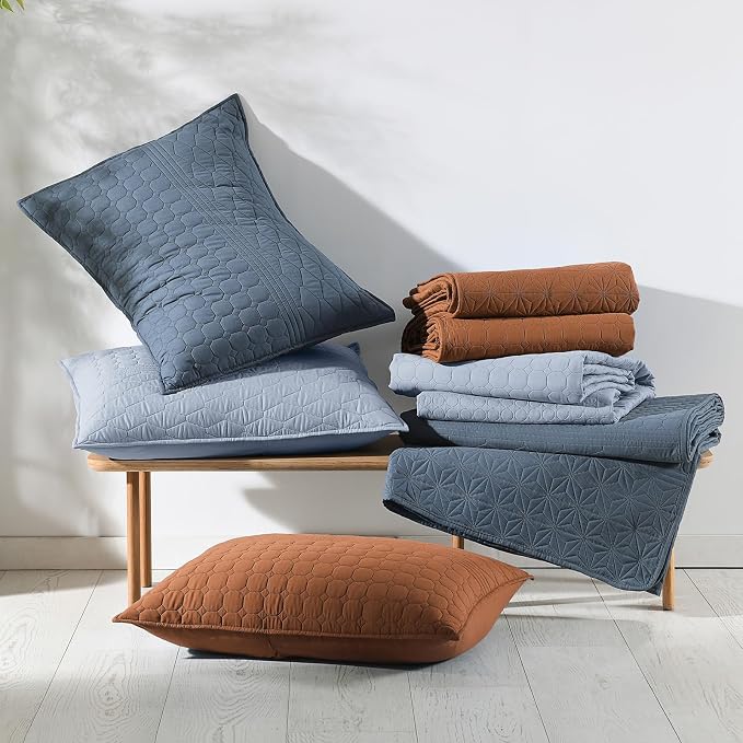 HORIMOTE HOME Light Blue King Size Quilt Set - Image 8