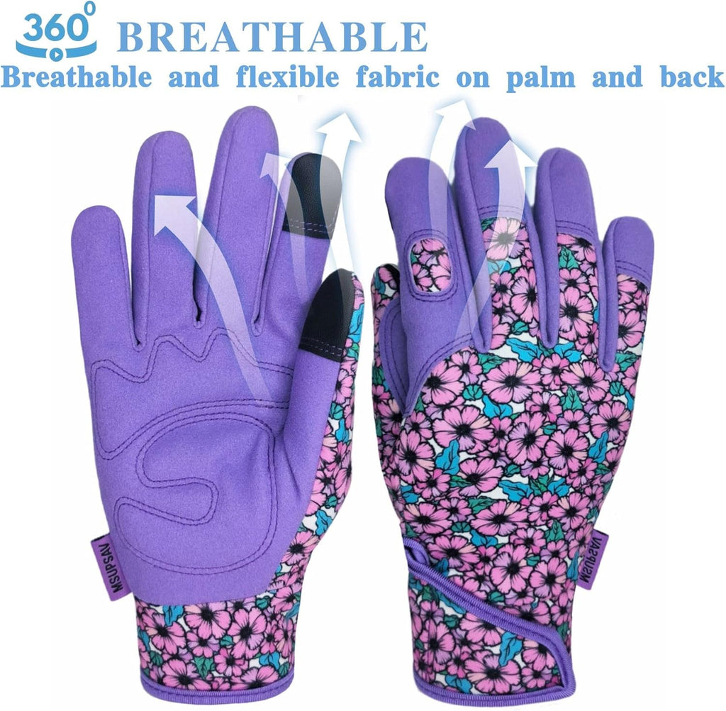 Thorn Proof&Puncture Resistant Gardening Gloves with Grip,Garden Gloves for Women, Leather Work Gloves,Gifts
