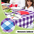 Smiry Rectangle Table Cloth, Waterproof Vinyl Tablecloth - Image 2
