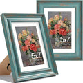 Vittanly 5x7 Picture Frames Set of 2, Ornate Vintage Photo Frame by Vittanly