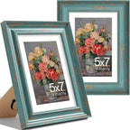 Vittanly 5x7 Picture Frames Set of 2, Ornate Vintage Photo Frame by Vittanly