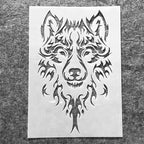 TIAMECH A4 Reusable Wild Wolf Stencil - Image 3