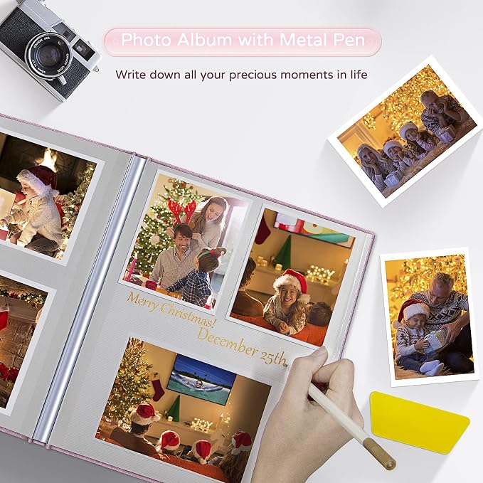 Popotop Large Photo Album Self Adhesive 4x6 5x7 8x10 Scrapbook Album DIY - Image 5