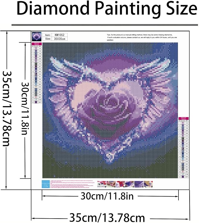 GXGLLPZBY Diamond Art Kits for Beginners, Dream Heart Flower Diamond Painting - Image 4