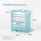 DALTACK 9-Tier Paper Organizer for Desk, Mesh Letter Tray Desk Organizer - Image 3