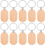 AUEAR, Blank Wooden Key Chain Wood Keychain Key Ring Key Tags Personalized EDC by AUEAR