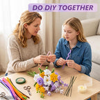 Cwczhi 600 PCS Pipe Cleaner Flower Kit, 12 Colors Pipe Cleaners Craft | - Image 5