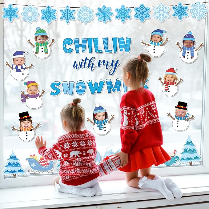 Winter Bulletin Board Decoration Set Christmas Snowman Classroom Decoration - Image 5