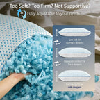 Adjustable Cooling Gel Memory Foam Pillows Queen Size - Image 4