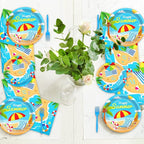 50 Guests Beach Plates and Napkins Party Supplies Summer Birthday Party - Image 5