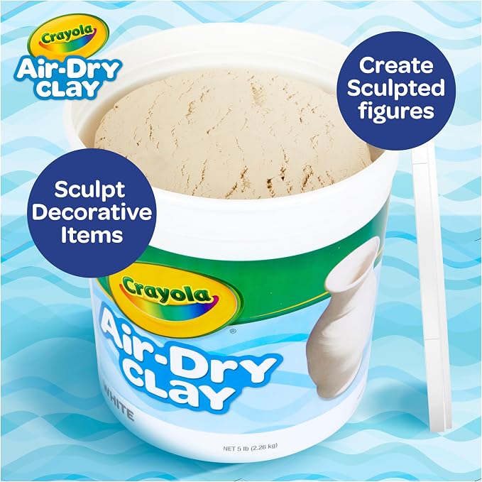 Crayola Air Dry Clay, Teacher Supplies, Natural White Modeling Clay - Image 5