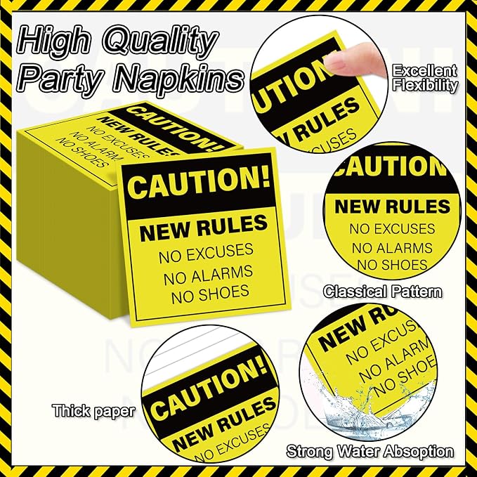 Qyeahkj 100 Pcs Funny Happy Retirement Party Supplies Caution Retirement Paper - Image 4