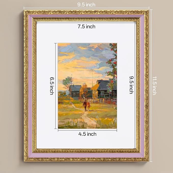 eletecpro 8x10 Vintage Picture Frame, Glass Cover, Horizontal or Vertical - Image 3