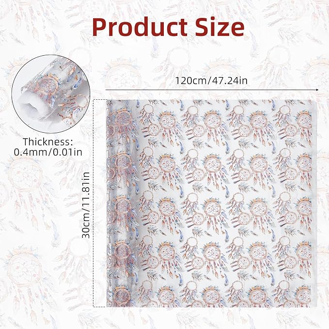 12" x 47" Printed TPU Jelly Faux Leather Roll, Iridescent Clear PVC Leather - Image 2