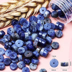 Natural Stone Heishi Beads for Necklace Making, 4 mm x 6 mm Small Flat Round - Image 6