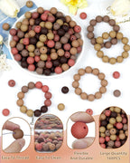 FIVEIZERO 160PCS 15mm Round Silicone Beads, Wear-resistant, Easy-clean - Image 3