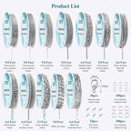 Necklace Chain for Jewelry Making, 95.1 Feet 12 Rolls Stainless Steel Jewelry - Image 3