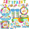 Paint Party Supplies, Art Tablecloths, Paint Banner, Art Birthday Party by CMUSKO