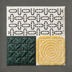 Stencils Sashiko Stencil 33pcs Reusable Plastic Templates 5.12 * 5.12 Inch Hand - Image 6