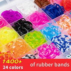 XKDOUS 24 Colors Rubber Band Bracelet Kit, Bracelet Making Kit - Image 7