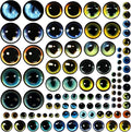 100PCS 30/25/20/16/12/8/6mm Assorted Mixed Size Eyes Glass Cabochon by mjjmbc