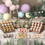 4 Set Wooden Tiered Risers Display Stands - Image 2