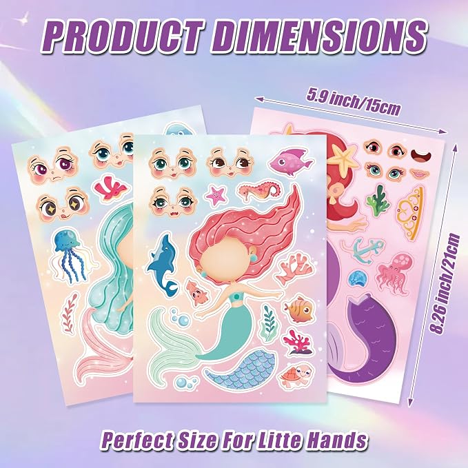 42 Sheets Create Mermaid of Dreams Stickers, Make Your Own Stickers - Image 2